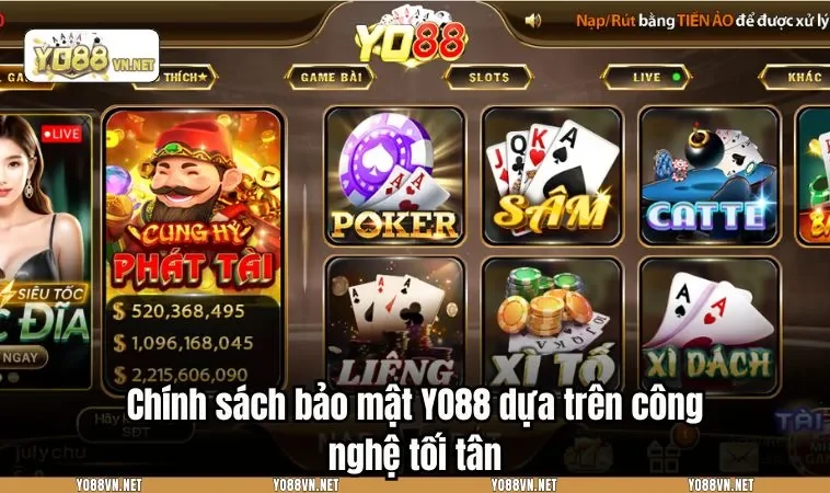 Chính sách bảo mật YO88 dựa trên công nghệ tối tân